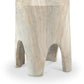 Foligno Travertine Finish Indoor/Outdoor Concrete End Table