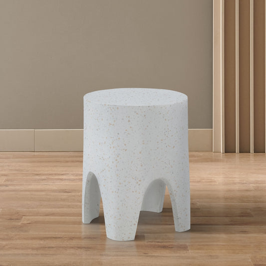 Foligno Travertine Finish Indoor/Outdoor Concrete End Table