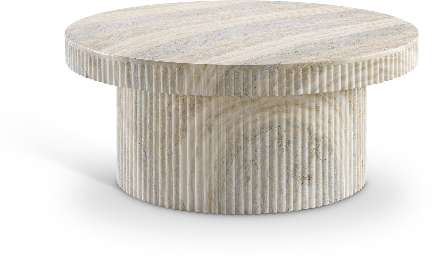 Legatto Travertine Finish Indoor/Outdoor Concrete Coffee Table