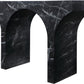Black Pomezia Marble Finish Console Table