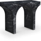 Black Pomezia Marble Finish Console Table