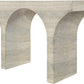 Pomezia Travertine Finish Console Table