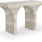 Pomezia Travertine Finish Console Table
