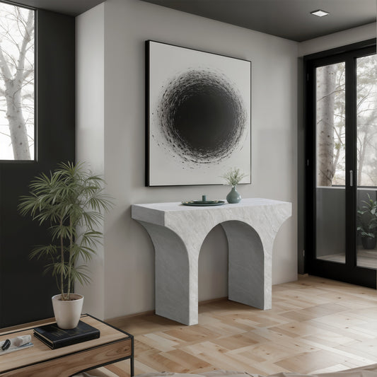 Pomezia Marble Finish Console Table