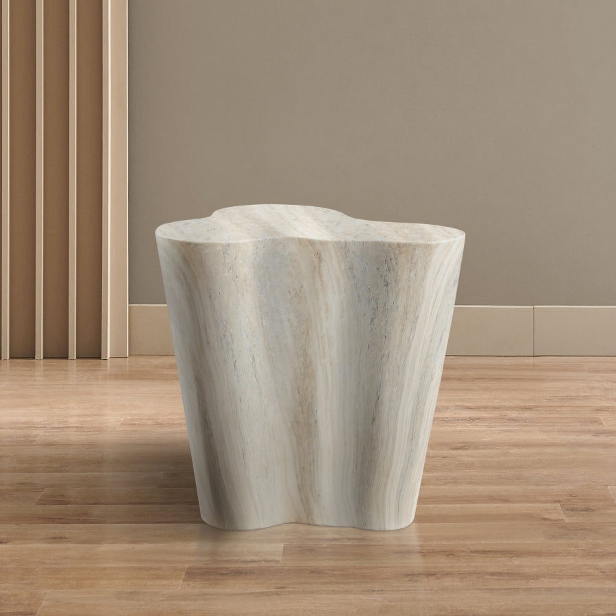 Monza Travertine Finish Indoor/Outdoor Concrete End Table