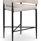 Dame Fabric Upholstered Counter Stool