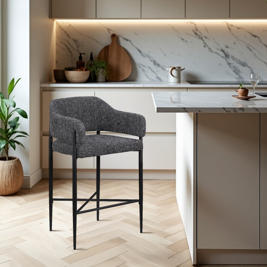 Dame Fabric Upholstered Counter Stool