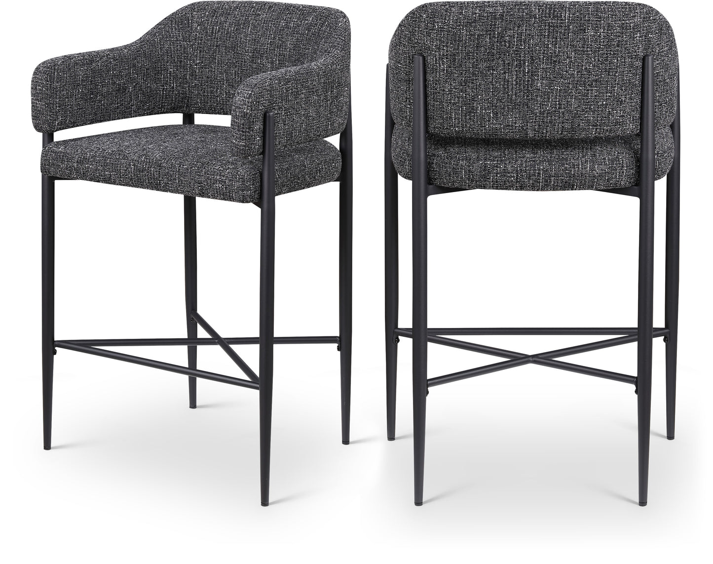 Dame Fabric Upholstered Counter Stool