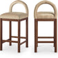 Conrad Velvet Upholstered Counter Stool