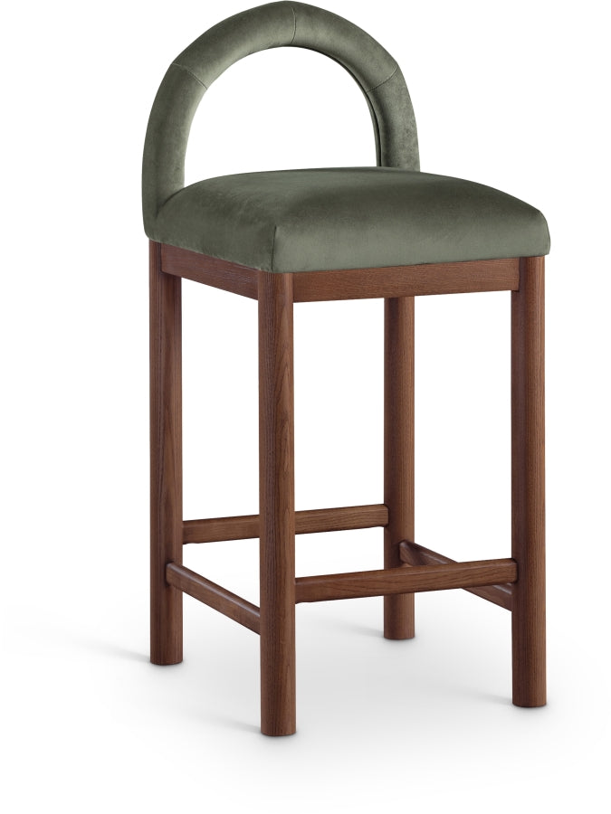 Conrad Velvet Upholstered Counter Stool