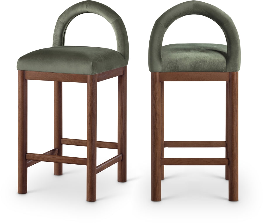 Conrad Velvet Upholstered Counter Stool