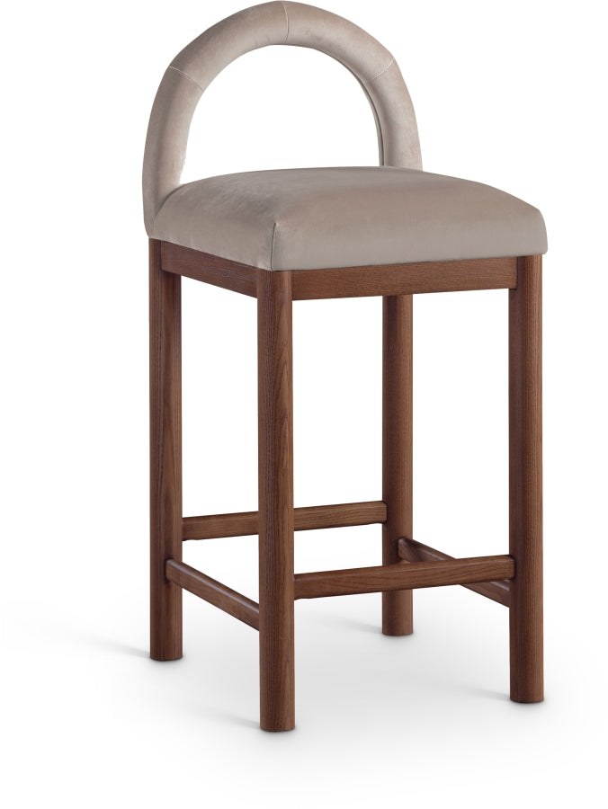 Conrad Velvet Upholstered Counter Stool
