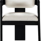 Sacha Linen Textured Fabric Upholstered Dining Chair