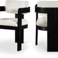 Sacha Linen Textured Fabric Upholstered Dining Chair