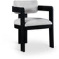 Sacha Linen Textured Fabric Upholstered Dining Chair