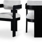 Sacha Linen Textured Fabric Upholstered Dining Chair