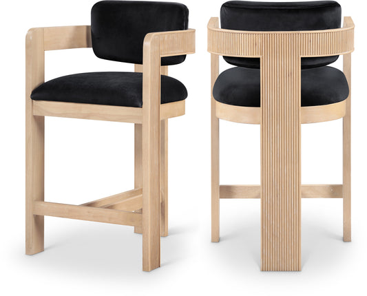 Sacha Velvet Upholstered Counter Stool