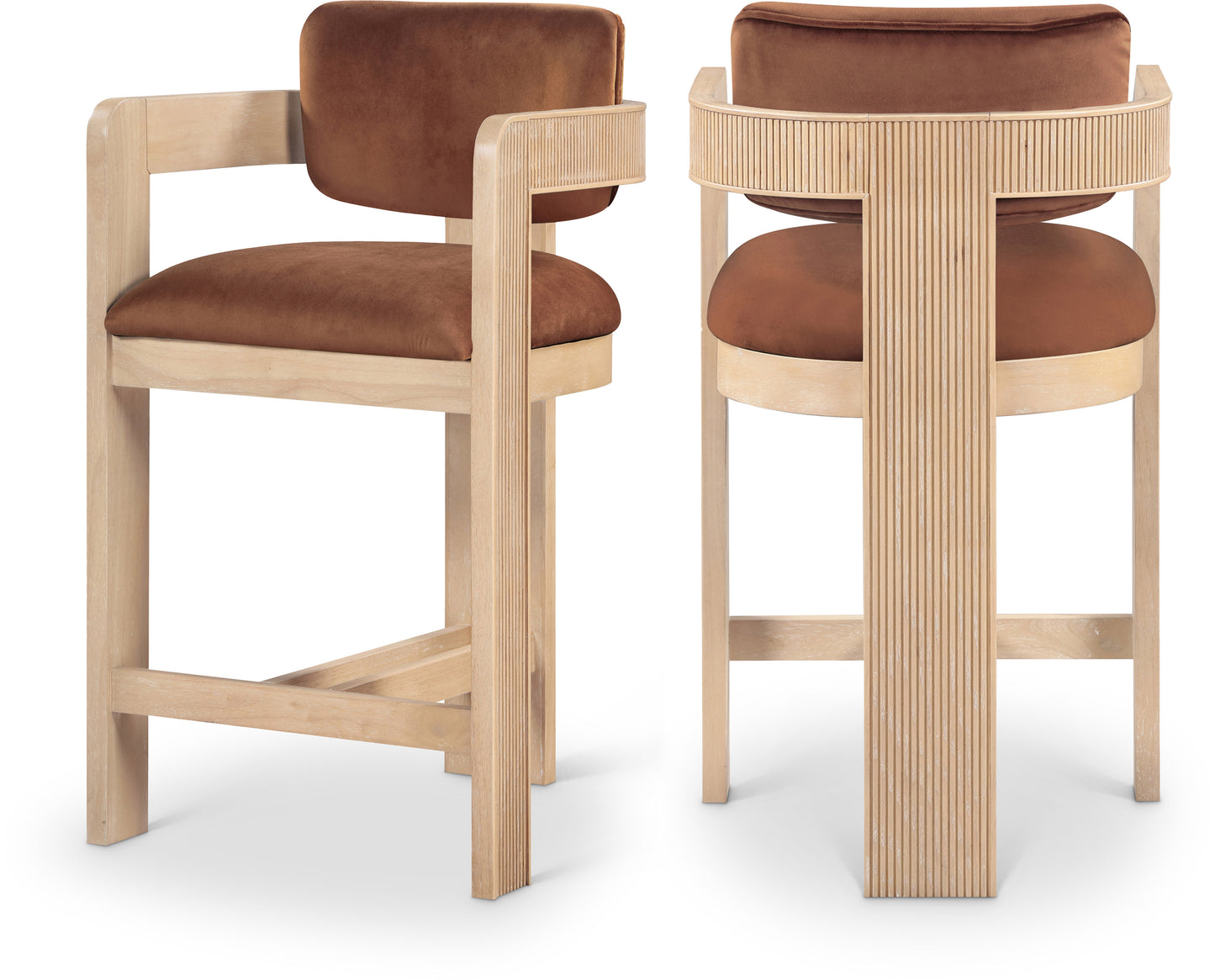 Sacha Velvet Upholstered Counter Stool