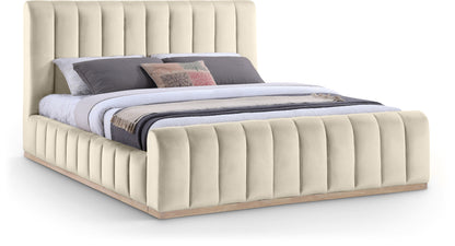 Amara Velvet Upholstered Bed Importada