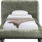 Blair Chenille Fabric Upholstered Twin Bed Importada