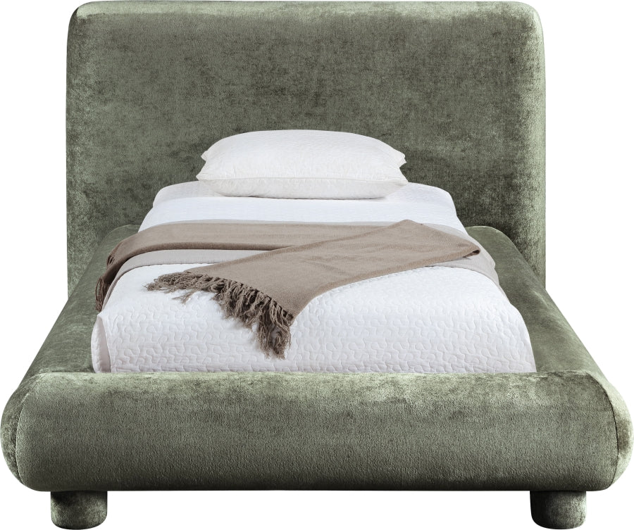 Blair Chenille Fabric Upholstered Twin Bed Importada
