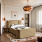 Modena Chenille Fabric Upholstered Bed
