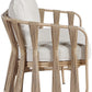 San Pietro Resilient Waterproof Fabric Upholstered Outdoor Patio Chair