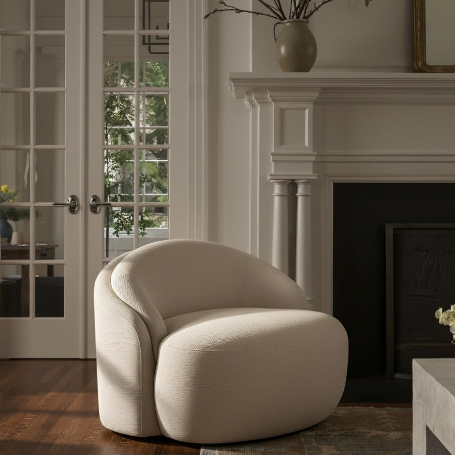 Caspian Chenille Fabric Upholstered Accent Chair