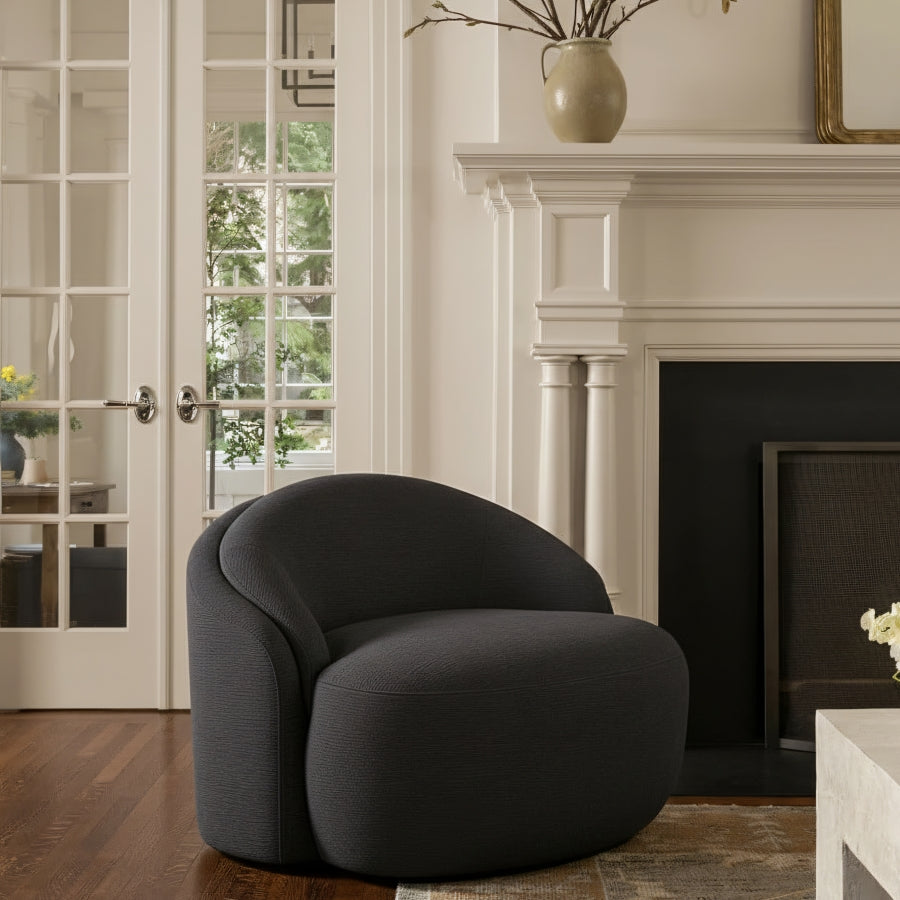 Caspian Chenille Fabric Upholstered Accent Chair