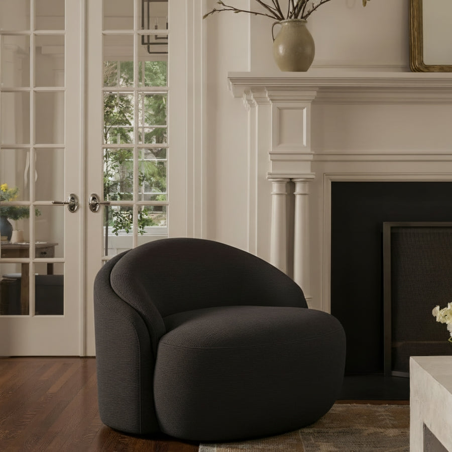 Caspian Chenille Fabric Upholstered Accent Chair