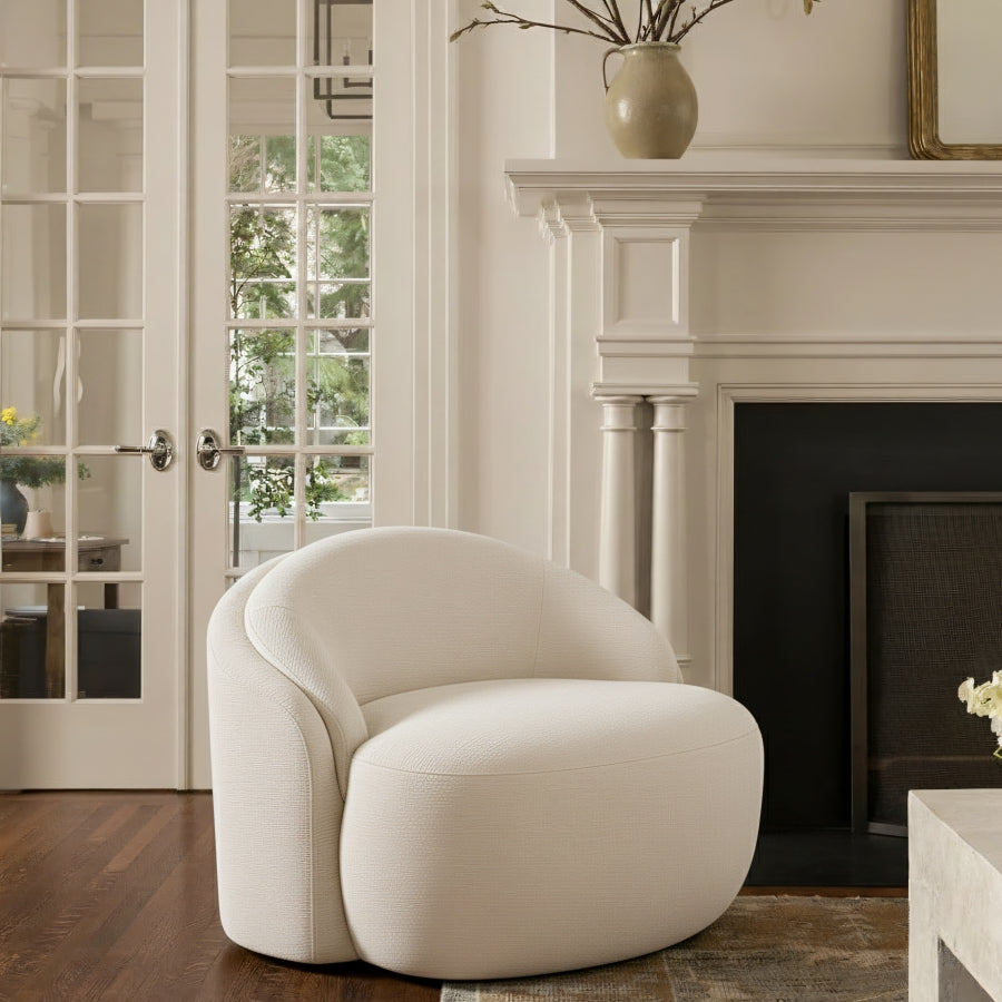Caspian Chenille Fabric Upholstered Accent Chair