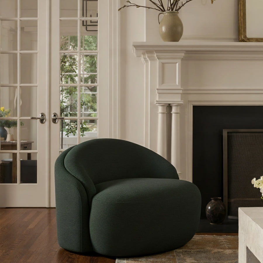 Caspian Chenille Fabric Upholstered Accent Chair