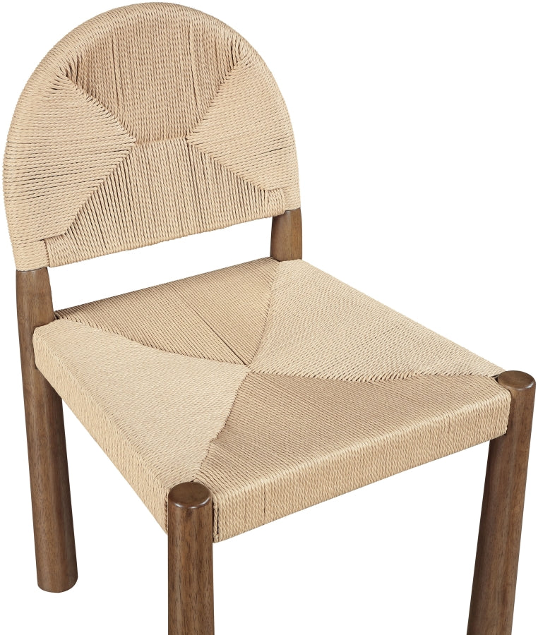 Bohemia Woven Seagrass Cord And Solid Wood Dining Chair