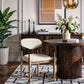 Riccio Performance Fabric Upholstered Dining Arm Chair