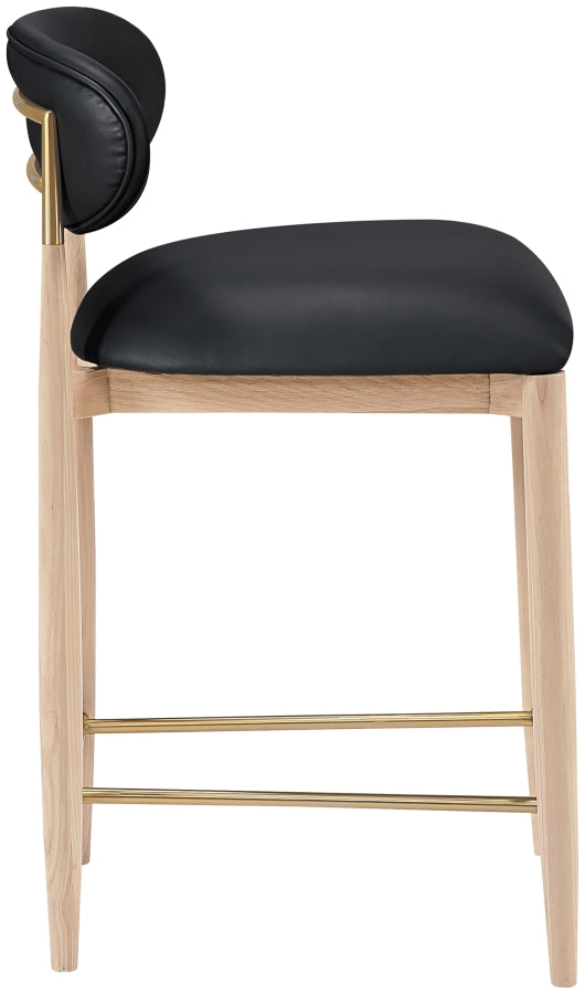 Riccio Vegan Leather Upholstered Counter Stool