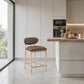 Riccio Vegan Leather Upholstered Counter Stool