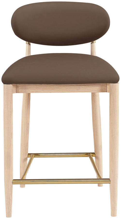 Riccio Vegan Leather Upholstered Counter Stool