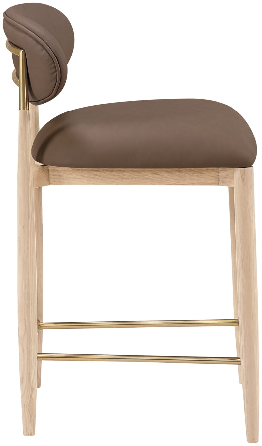 Riccio Vegan Leather Upholstered Counter Stool