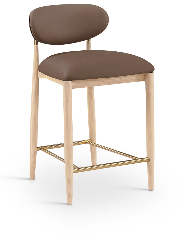 Riccio Vegan Leather Upholstered Counter Stool