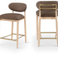 Riccio Vegan Leather Upholstered Counter Stool