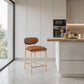 Riccio Vegan Leather Upholstered Counter Stool