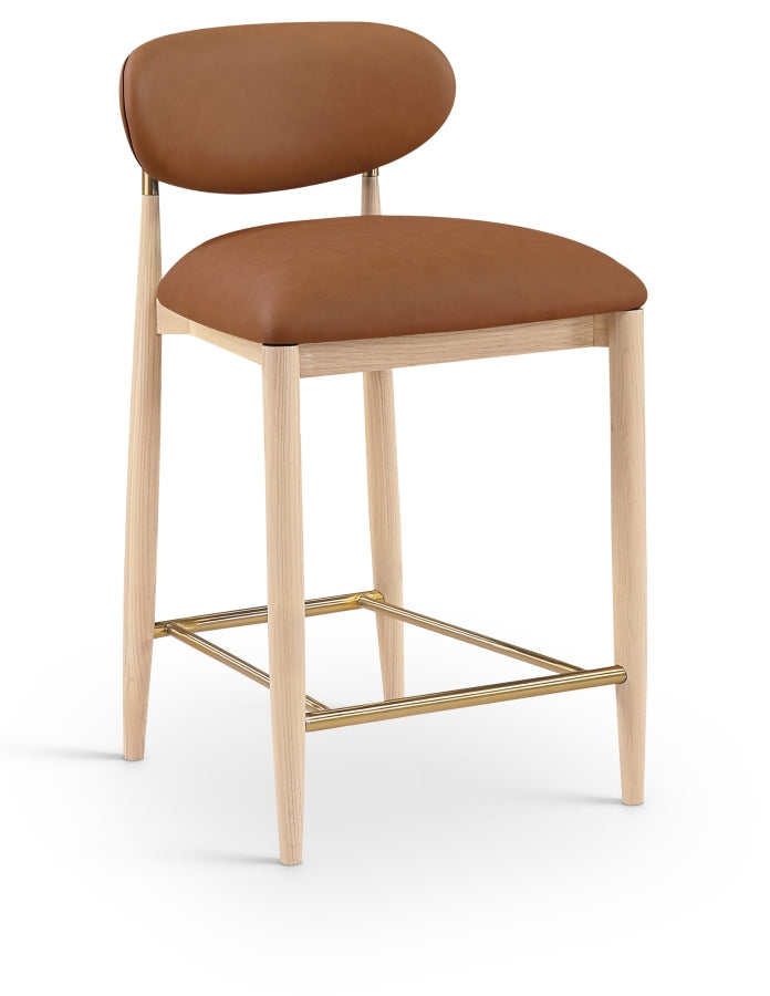 Riccio Vegan Leather Upholstered Counter Stool