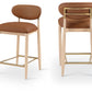 Riccio Vegan Leather Upholstered Counter Stool