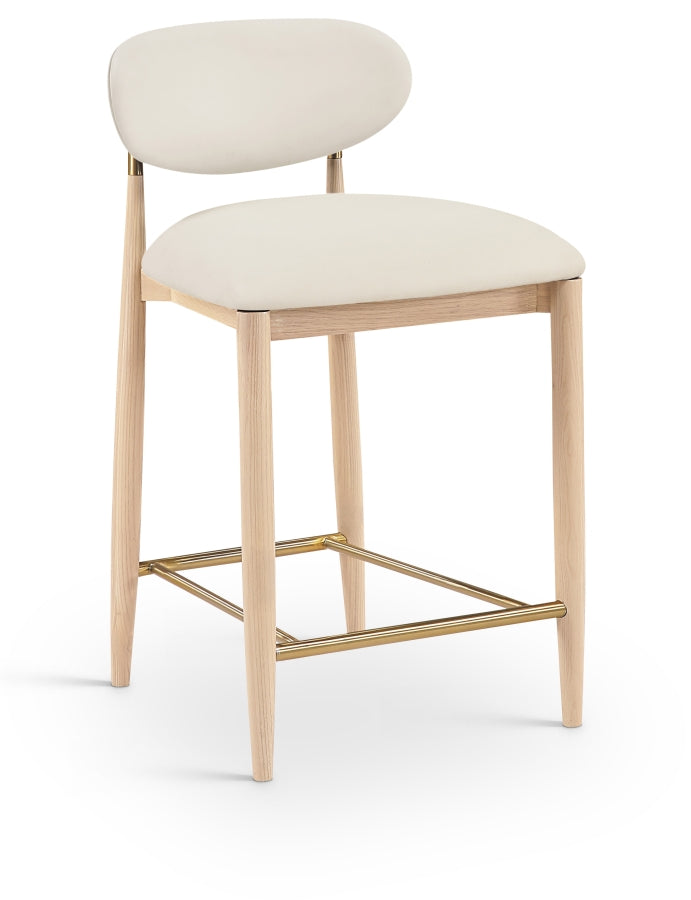 Riccio Vegan Leather Upholstered Counter Stool