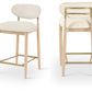 Riccio Vegan Leather Upholstered Counter Stool