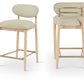 Riccio Vegan Leather Upholstered Counter Stool