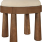 Larea Linen Textured Fabric Upholstered Ottoman