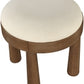 Larea Linen Textured Fabric Upholstered Ottoman