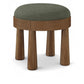 Larea Linen Textured Fabric Upholstered Ottoman