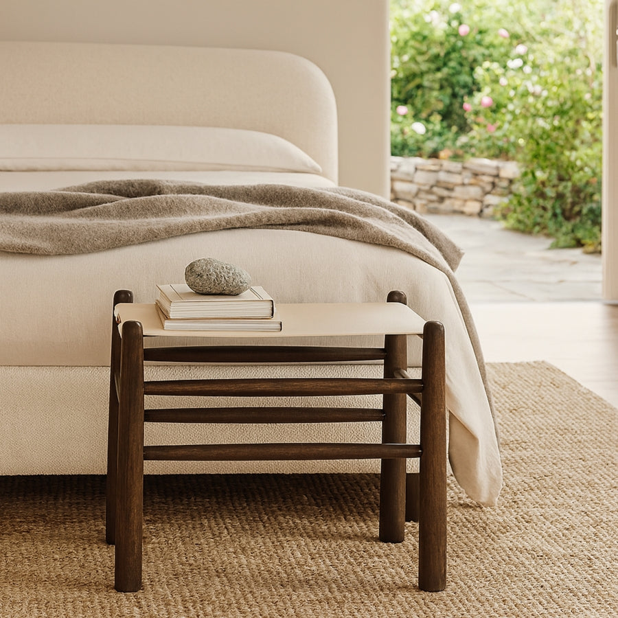 Santos Vegan Leather Upholstered Bench